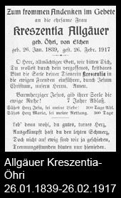 Allgäuer-Kreszentia-Öhri-1839-bis-1917